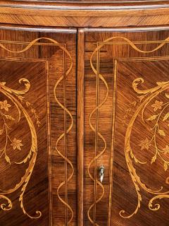 John Cobb George III Style Marquetry Inlaid Rosewood Bomb Cabinet in the Manner John Cobb - 4345813