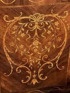 John Cobb George III Style Marquetry Inlaid Rosewood Bomb Cabinet in the Manner John Cobb - 4345814