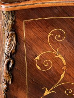 John Cobb George III Style Marquetry Inlaid Rosewood Bomb Cabinet in the Manner John Cobb - 4345816