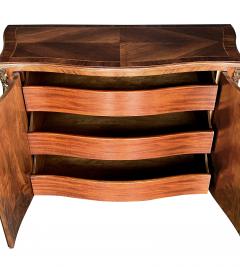 John Cobb George III Style Marquetry Inlaid Rosewood Bomb Cabinet in the Manner John Cobb - 4345817