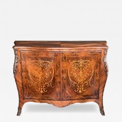 John Cobb George III Style Marquetry Inlaid Rosewood Bomb Cabinet in the Manner John Cobb - 4345822