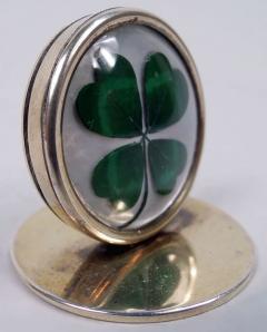 John Collard Vickery English Edwardian Lucky Charm 4 Leaf Clover Place Card Holders 1905 - 4424444