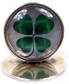 John Collard Vickery English Edwardian Lucky Charm 4 Leaf Clover Place Card Holders 1905 - 4424445