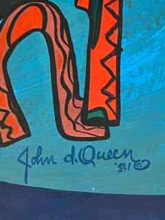 John D Queen GEMINI MODERNIST PAINTING BY JOHN D QUEEN - 1597791