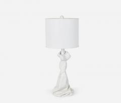 John Dickinson Draped Plaster Lamp Style of John Dickinson - 1092194