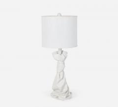 John Dickinson Draped Plaster Lamp Style of John Dickinson - 1092195