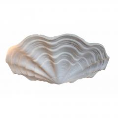 John Dickinson John Dickinson Style White Plaster Shell Form Pendant Light Fixture - 4795197