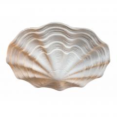 John Dickinson John Dickinson Style White Plaster Shell Form Pendant Light Fixture - 4795198