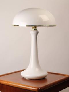 John Dickinson John Dickinson White Lacquered Table Lamp with Dome Shade - 610707