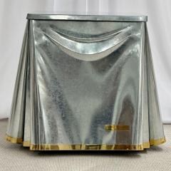 John Dickinson Mid Century Modern Signed John Dickinson Galvanized Steel Drape End Table 1970s - 2883002