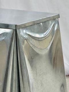 John Dickinson Mid Century Modern Signed John Dickinson Galvanized Steel Drape End Table 1970s - 2883010