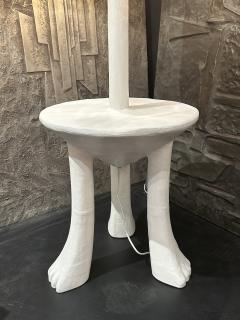John Dickinson Plaster Side Table Floor Lamp - 3495780