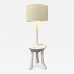 John Dickinson Plaster Side Table Floor Lamp - 3496490