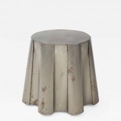 John Dickinson Style Galvanized Metal Side Table - 2116314