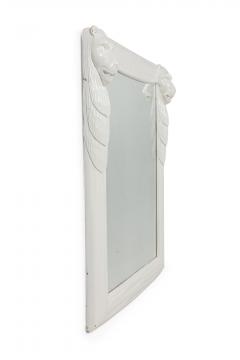 John Dickinson Style White Lacquer Mirror - 4172153