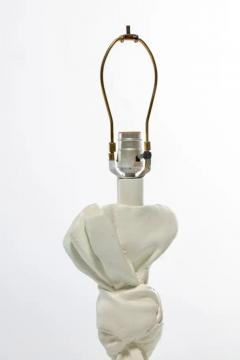 John Dickinson Surrealist John Dickinson Style Plaster Draped Knotted Fabric Lamp c 1970s - 3897867