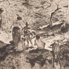 John Edward Costigan Bathers by John E Costigan Original Limited Edition Signed Etching - 1700590