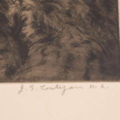 John Edward Costigan Group of Figures an Original Signed Etching by John E Costigan Circa 1930 - 1700574