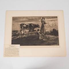 John Edward Costigan John Costigan Signed Original Pastoral Etching by John E Costigan Circa 1930 - 1700555