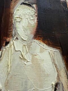 John Emanuel John Emanuel Mid century Abstract Impasto Portrait Painting - 4530090