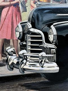 John F Gould 1942 Pontiac Advertisement Artwork like Norman Rockwell America - 4503029