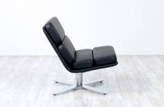 John Follis John Follis Solo Black Leather Chrome Lounge Chair for Fortress - 3035742