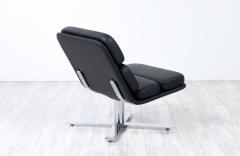 John Follis John Follis Solo Black Leather Chrome Lounge Chair for Fortress - 3035744