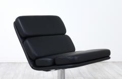 John Follis John Follis Solo Black Leather Chrome Lounge Chair for Fortress - 3035745