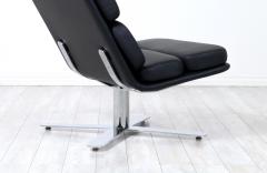 John Follis John Follis Solo Black Leather Chrome Lounge Chair for Fortress - 3035747