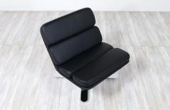 John Follis John Follis Solo Black Leather Chrome Lounge Chair for Fortress - 3035751