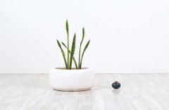 John Follis Large John Follis Tire White Glaze Planter for Architectural Pottery - 2247331