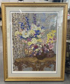John Francis Powell Framed John Powell Floral Still Life Serigraph - 4657523