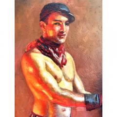 John Garth Ironworker by John Garth 1889 1971 USA oil on board circa 1920s - 1752561