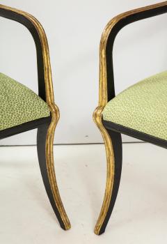 John Gee Pair of John Gee Parcel Gilt Regency Open Armchairs - 2512231