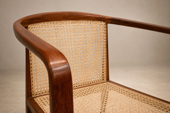 John Graz Brazilian Modern Sculptural Armchair in Cavi na Cane by John Graz Brazil - 4692651