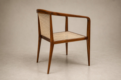John Graz Brazilian Modern Sculptural Armchair in Cavi na Cane by John Graz Brazil - 4692655