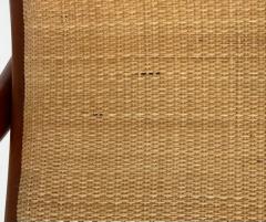 John Graz Rare 1950s John Louis Graz Chaise Longue Inset Woven Raffia - 4106710