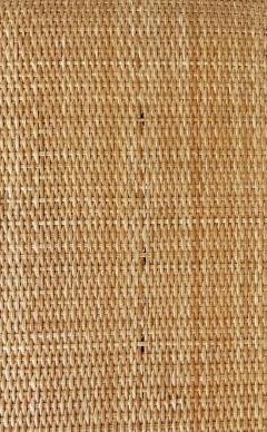 John Graz Rare 1950s John Louis Graz Chaise Longue Inset Woven Raffia - 4106734