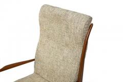 John Grazier Mid Century Brazilian Modern Armchair in Hardwood Fabric by John Graz 1950 s - 3193933