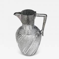 John Grinsell Antique English Sterling Silver and Glass Claret Jug John Grinsell - 3994183