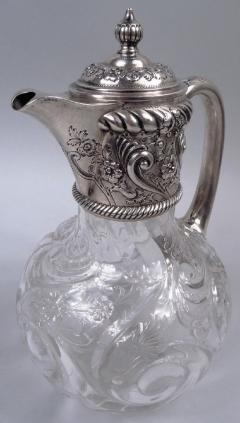 John Grinsell Antique English Victorian Sterling Silver Cut Rock Crystal Decanter - 3806989