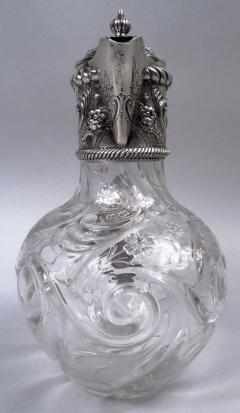 John Grinsell Antique English Victorian Sterling Silver Cut Rock Crystal Decanter - 3806997