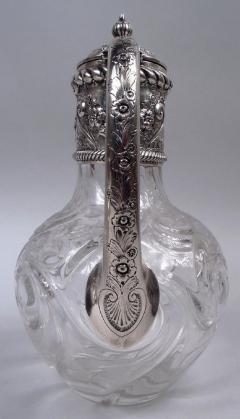 John Grinsell Antique English Victorian Sterling Silver Cut Rock Crystal Decanter - 3807007