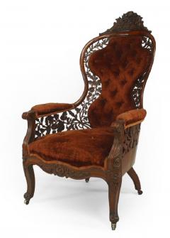 John Henry Belter Victorian Rosewood Berga Arm Chair - 1505701