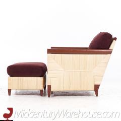 John Hutton John Hutton for Donghia Merbau Collection Club Chairs with Ottomans Pair - 3684625