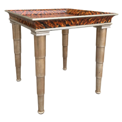 John Hutton John Hutton for Donghia Style Faux Tortoise Shell White Gold Giltwood - 4071700