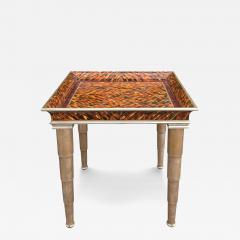 John Hutton John Hutton for Donghia Style Faux Tortoise Shell White Gold Giltwood - 4073105