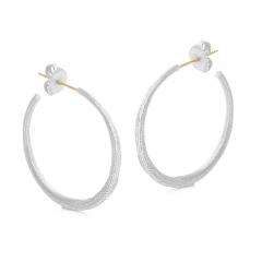 John Iversen John Iversen Small Bright Sterling Silver Hoop Earrings - 4749238