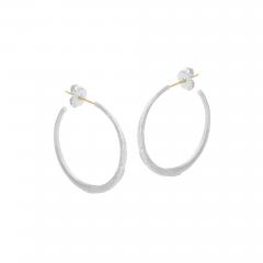 John Iversen John Iversen Small Bright Sterling Silver Hoop Earrings - 4801074