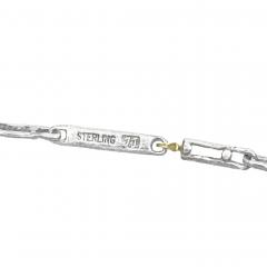 John Iversen One of a Kind White Sterling Silver Handmade Link Chain Necklace John Iversen - 4701341